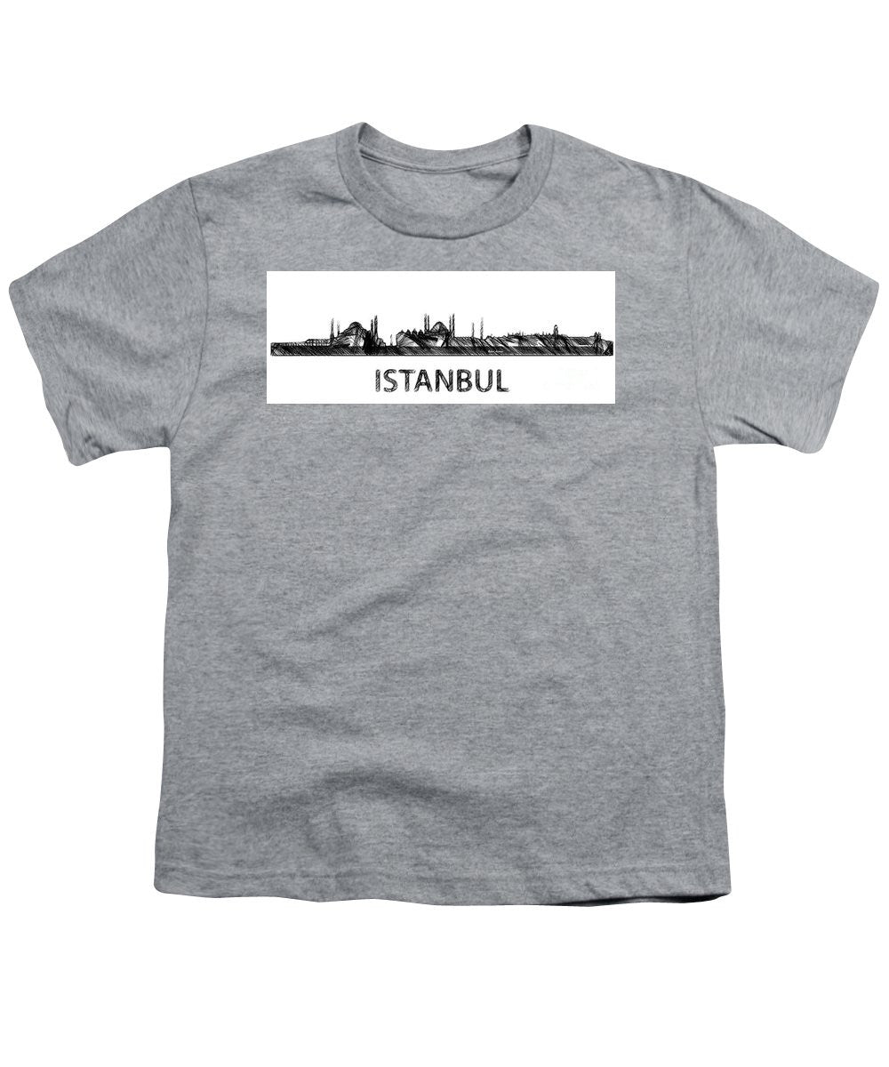 Youth T-Shirt - Istanbul Silouhette Sketch