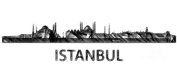 Art Print - Istanbul Silouhette Sketch