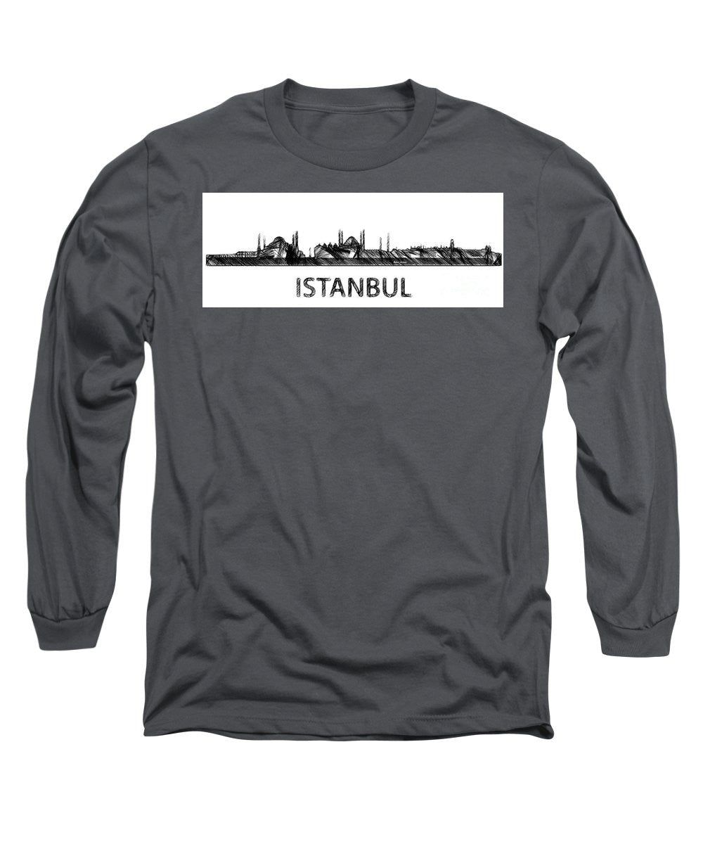 Long Sleeve T-Shirt - Istanbul Silouhette Sketch