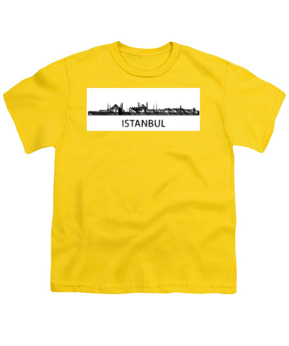 Youth T-Shirt - Istanbul Silouhette Sketch