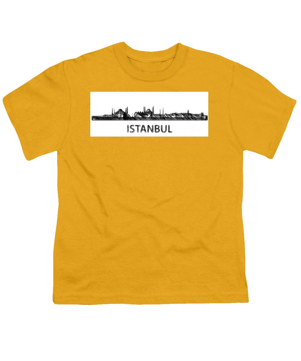 Youth T-Shirt - Istanbul Silouhette Sketch