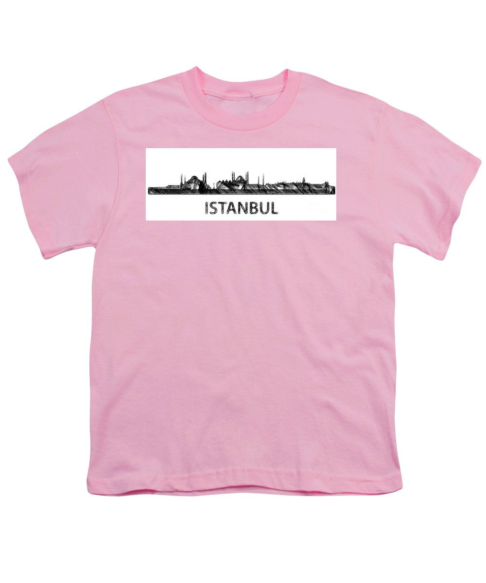 Youth T-Shirt - Istanbul Silouhette Sketch