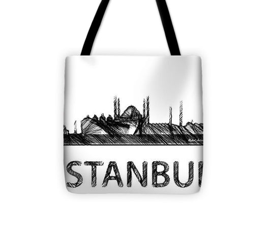 Tote Bag - Istanbul Silouhette Sketch