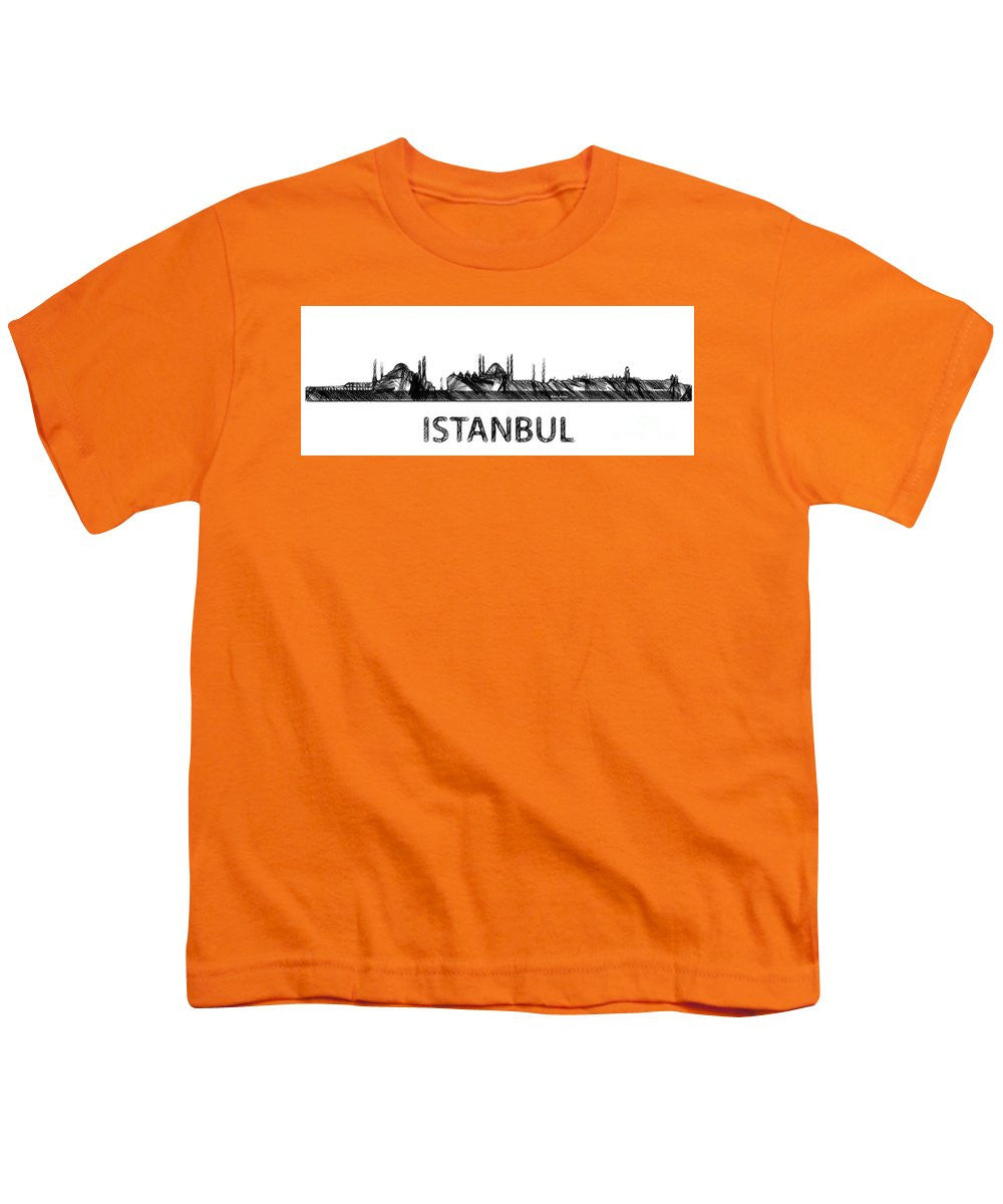 Youth T-Shirt - Istanbul Silouhette Sketch