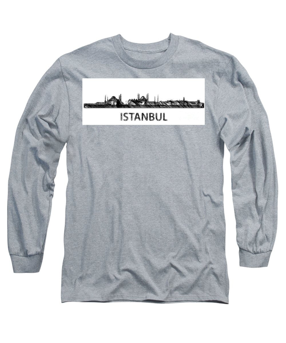 Long Sleeve T-Shirt - Istanbul Silouhette Sketch