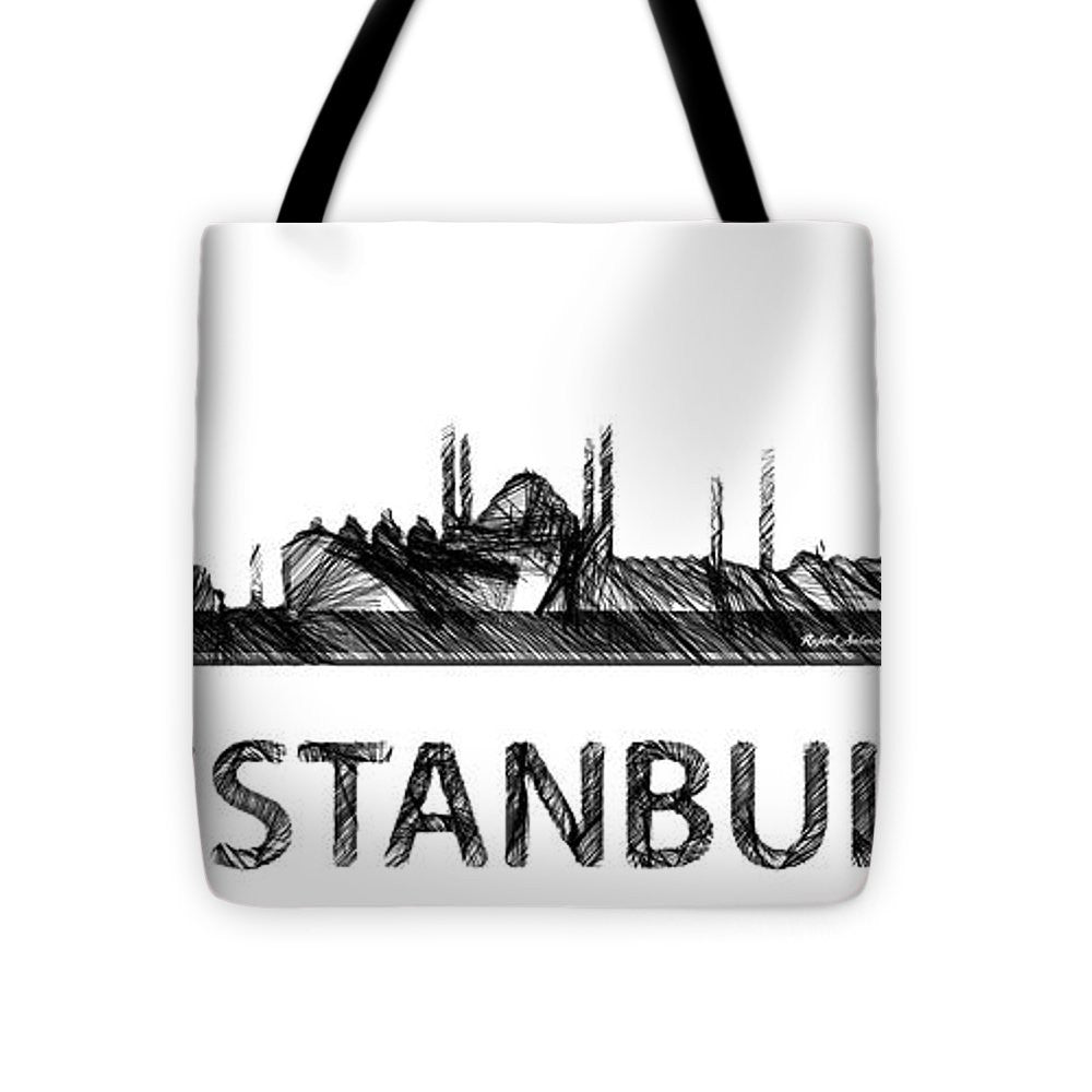 Tote Bag - Istanbul Silouhette Sketch