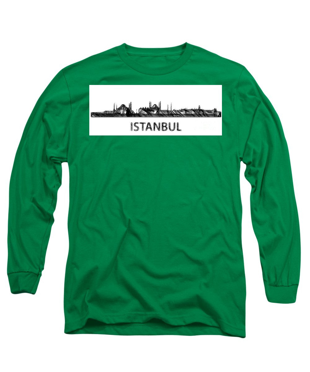 Long Sleeve T-Shirt - Istanbul Silouhette Sketch