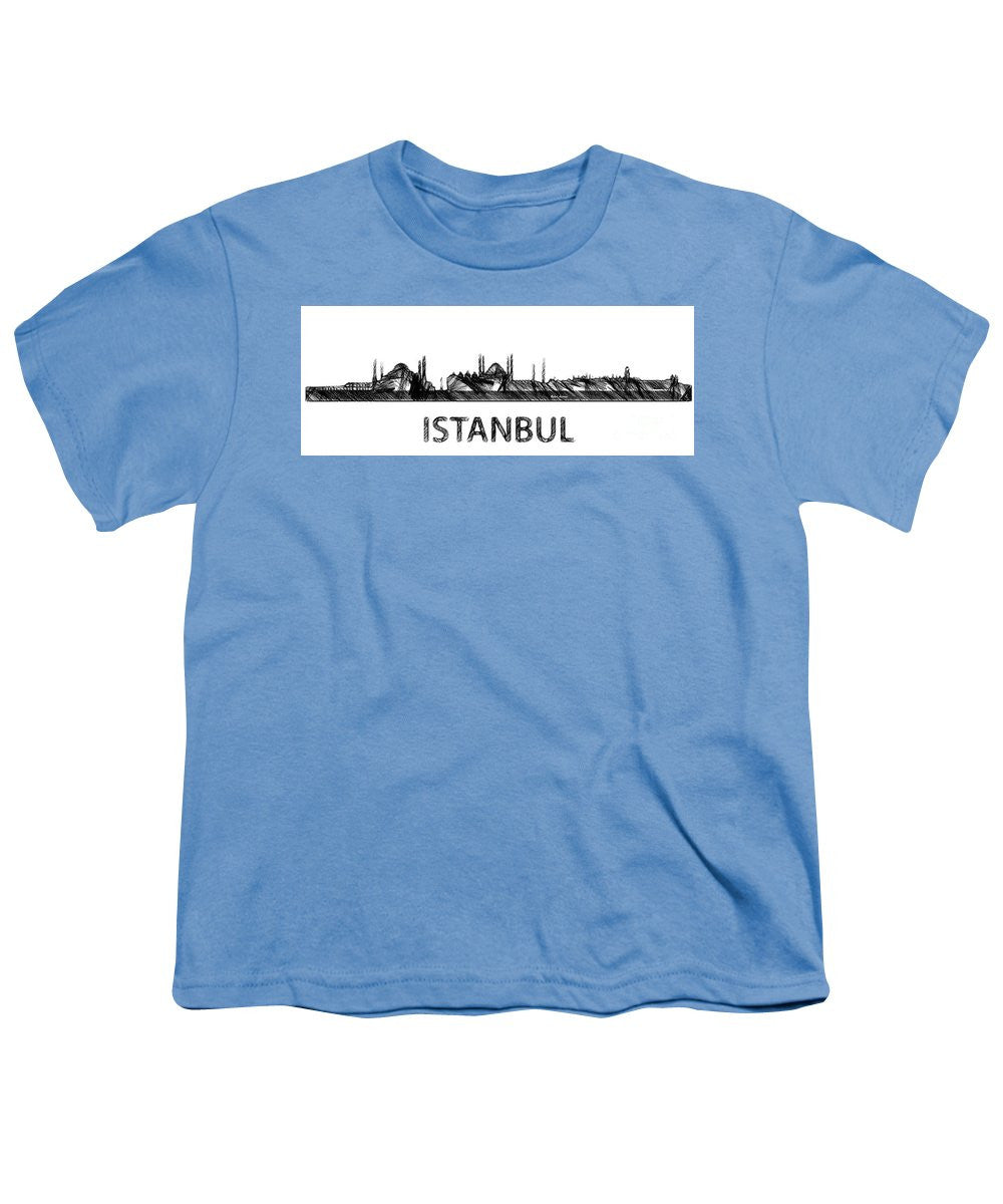 Youth T-Shirt - Istanbul Silouhette Sketch