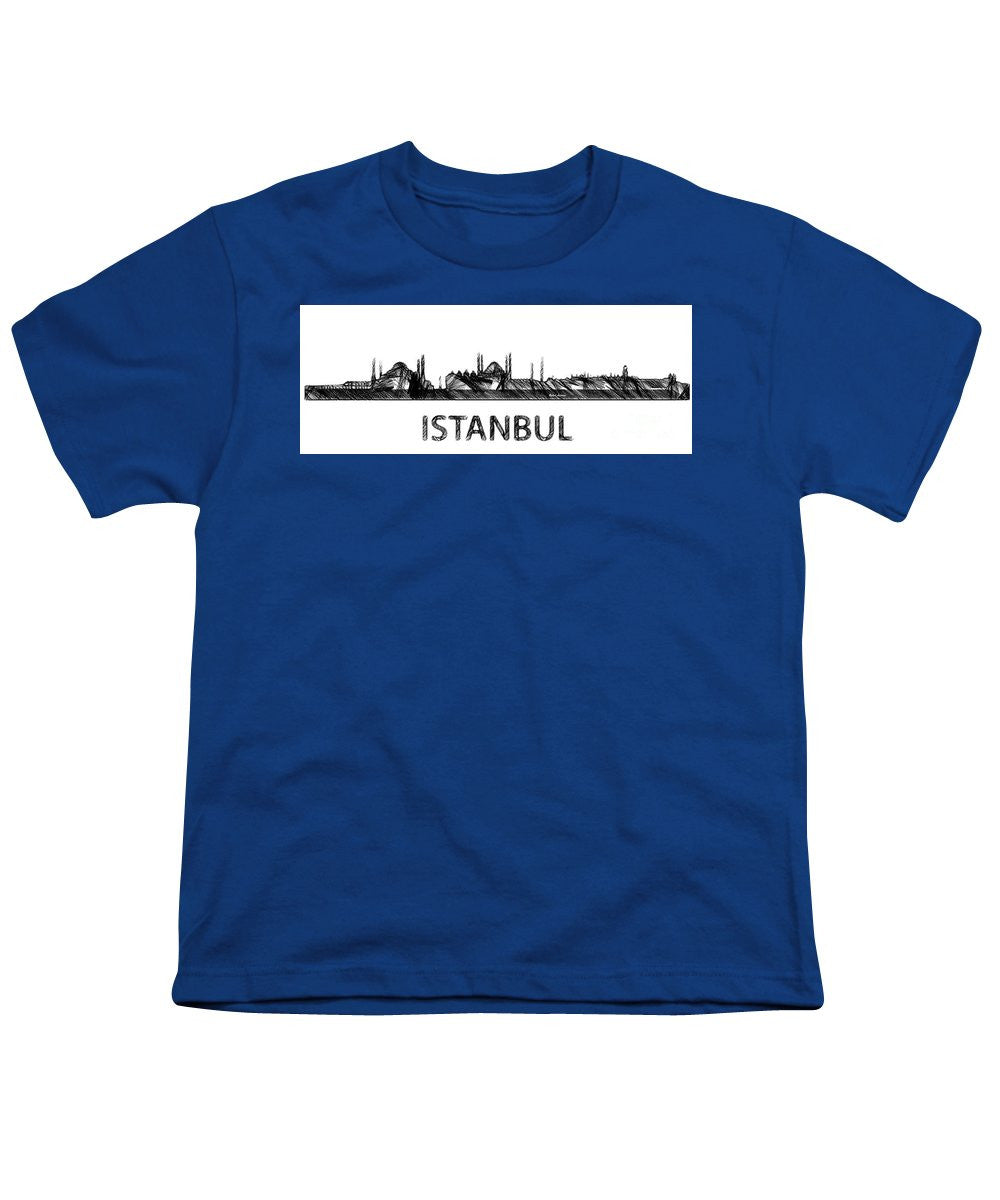 Youth T-Shirt - Istanbul Silouhette Sketch