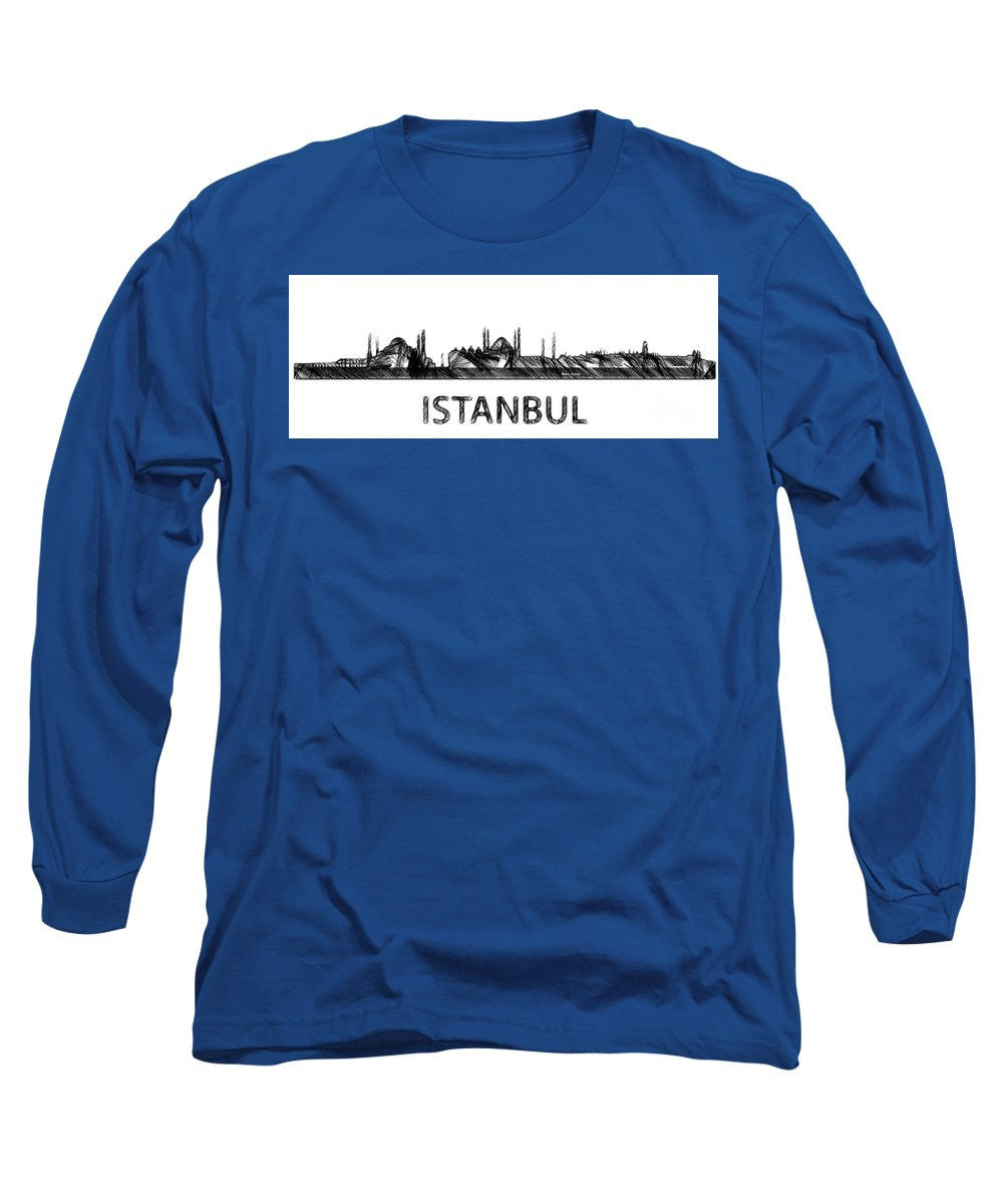 Long Sleeve T-Shirt - Istanbul Silouhette Sketch