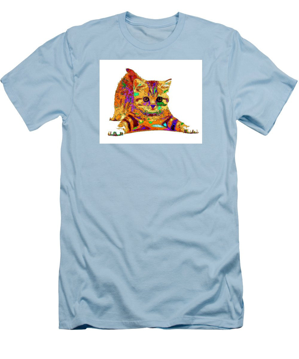 T-shirt pour homme (coupe ajustée) - Jelly Bean The Kitty. Série Pet