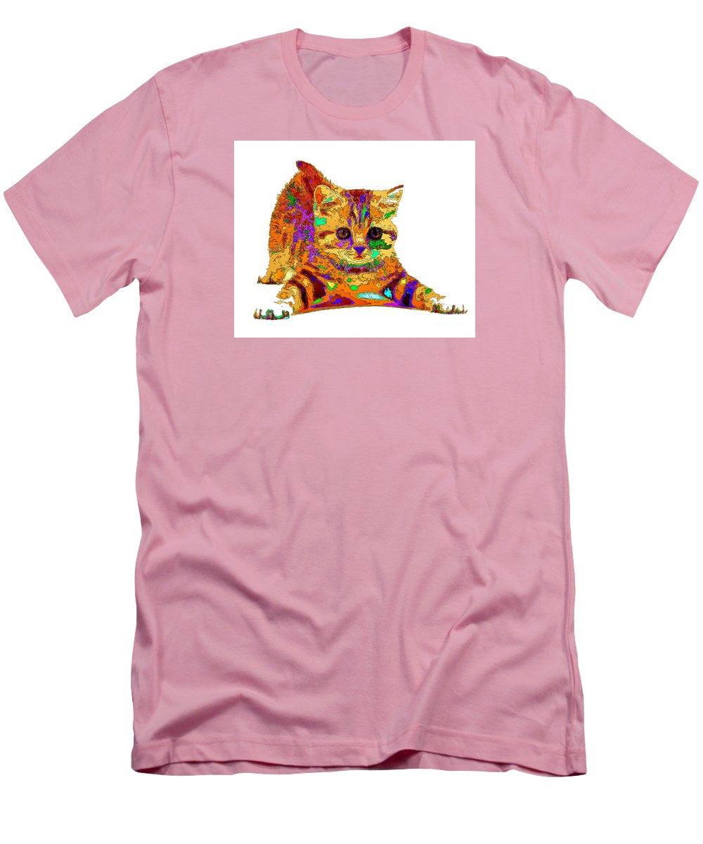 T-shirt pour homme (coupe ajustée) - Jelly Bean The Kitty. Série Pet