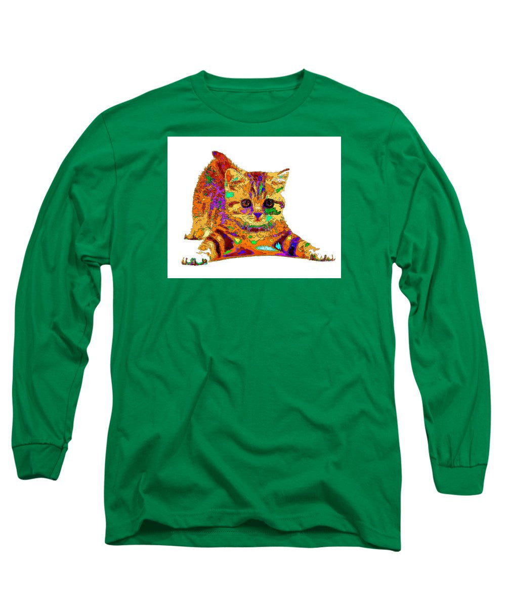 Long Sleeve T-Shirt - Jelly Bean The Kitty. Pet Series