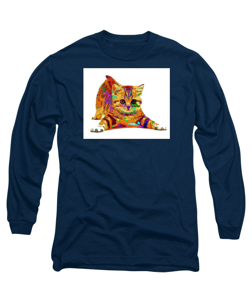 Long Sleeve T-Shirt - Jelly Bean The Kitty. Pet Series