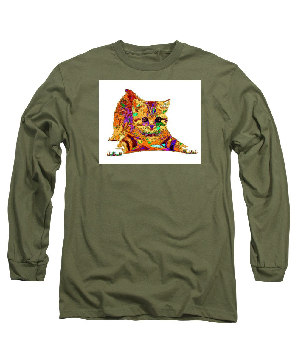 Long Sleeve T-Shirt - Jelly Bean The Kitty. Pet Series