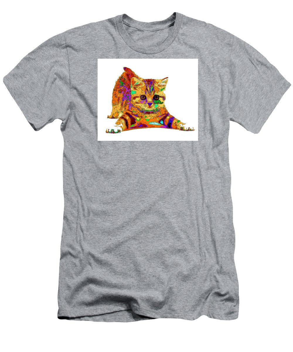 T-shirt pour homme (coupe ajustée) - Jelly Bean The Kitty. Série Pet