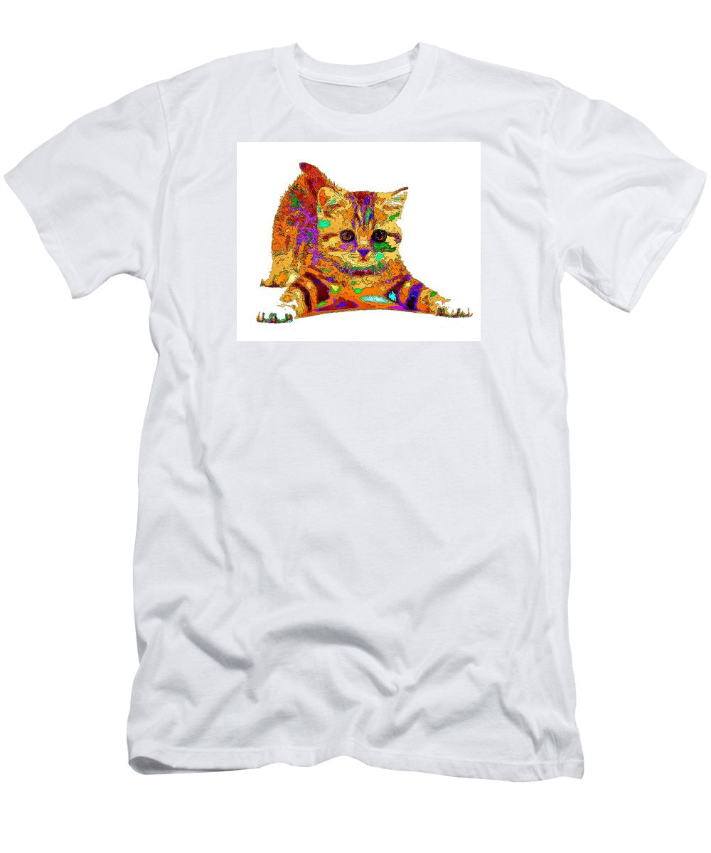 T-shirt pour homme (coupe ajustée) - Jelly Bean The Kitty. Série Pet