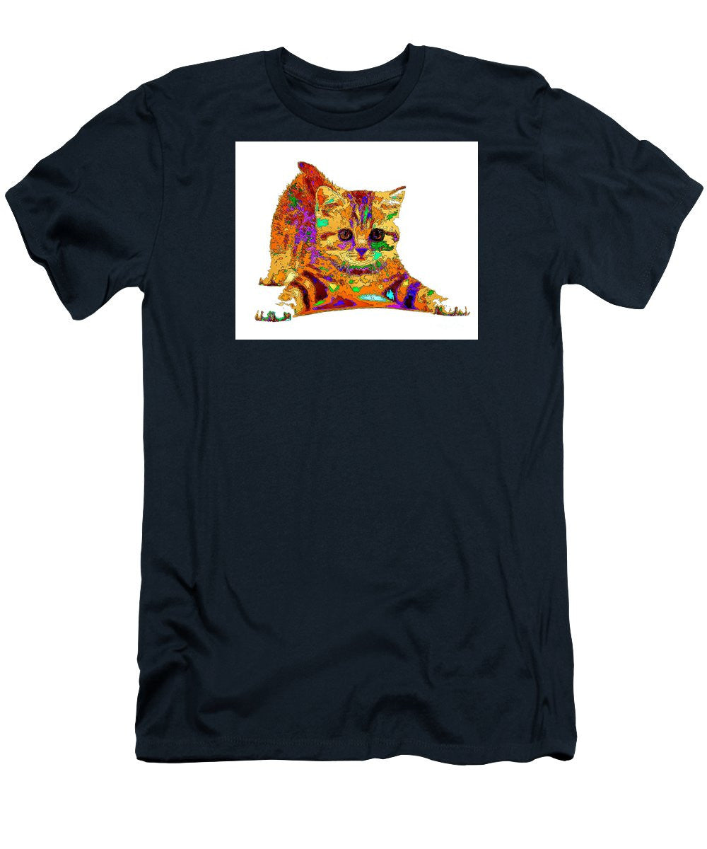 T-shirt pour homme (coupe ajustée) - Jelly Bean The Kitty. Série Pet