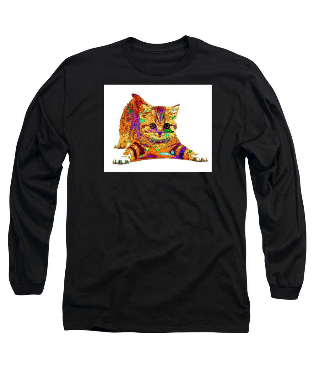 Long Sleeve T-Shirt - Jelly Bean The Kitty. Pet Series