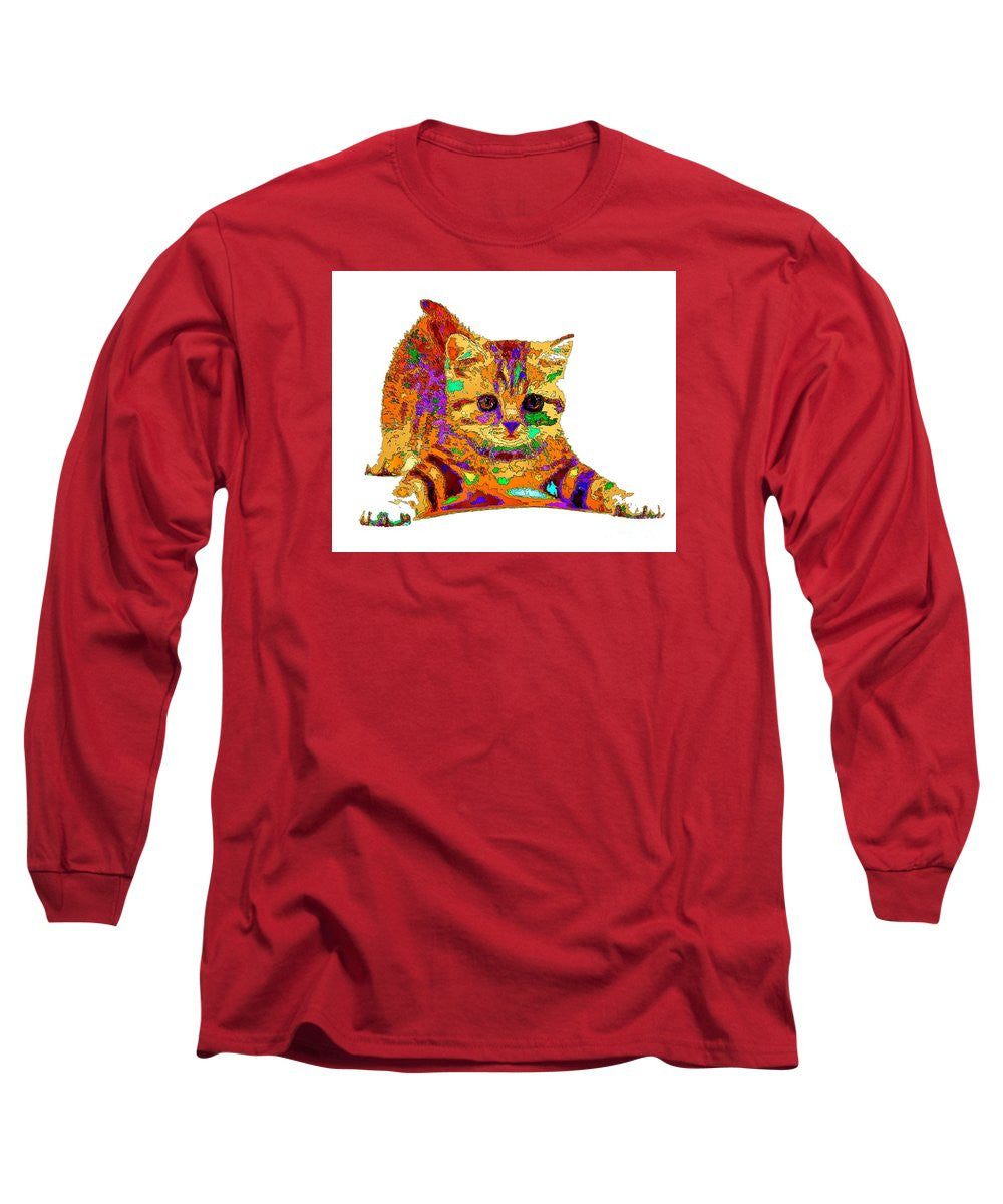 Long Sleeve T-Shirt - Jelly Bean The Kitty. Pet Series