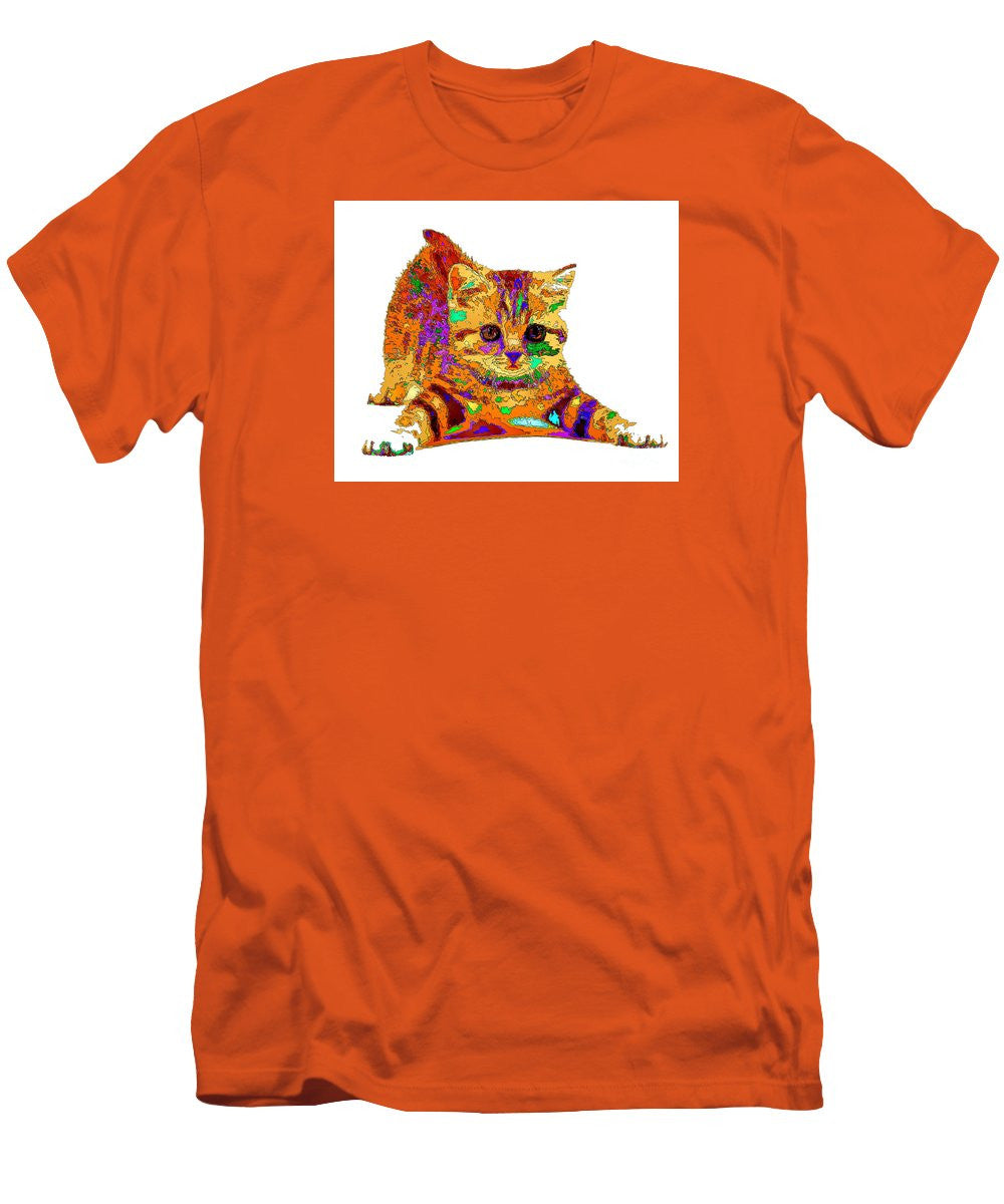 T-shirt pour homme (coupe ajustée) - Jelly Bean The Kitty. Série Pet