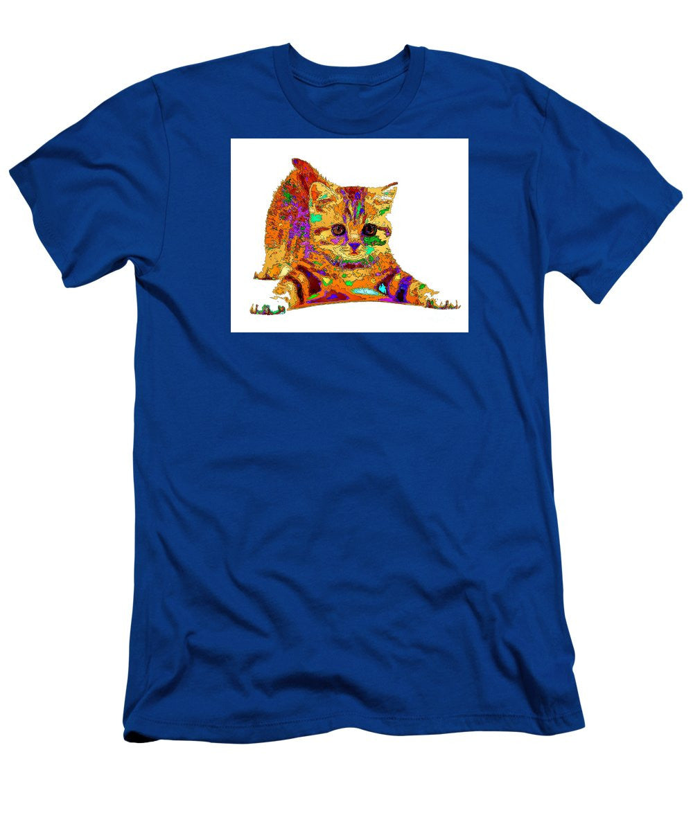 T-shirt pour homme (coupe ajustée) - Jelly Bean The Kitty. Série Pet