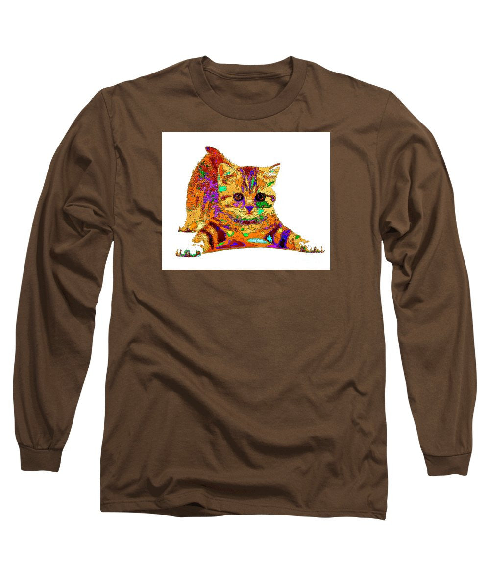 Long Sleeve T-Shirt - Jelly Bean The Kitty. Pet Series