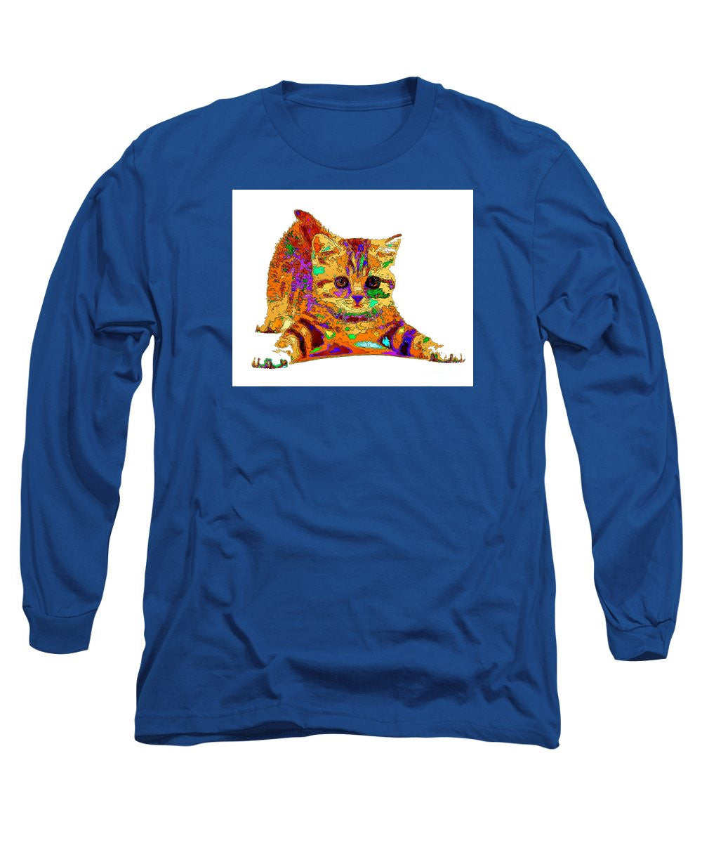 Long Sleeve T-Shirt - Jelly Bean The Kitty. Pet Series