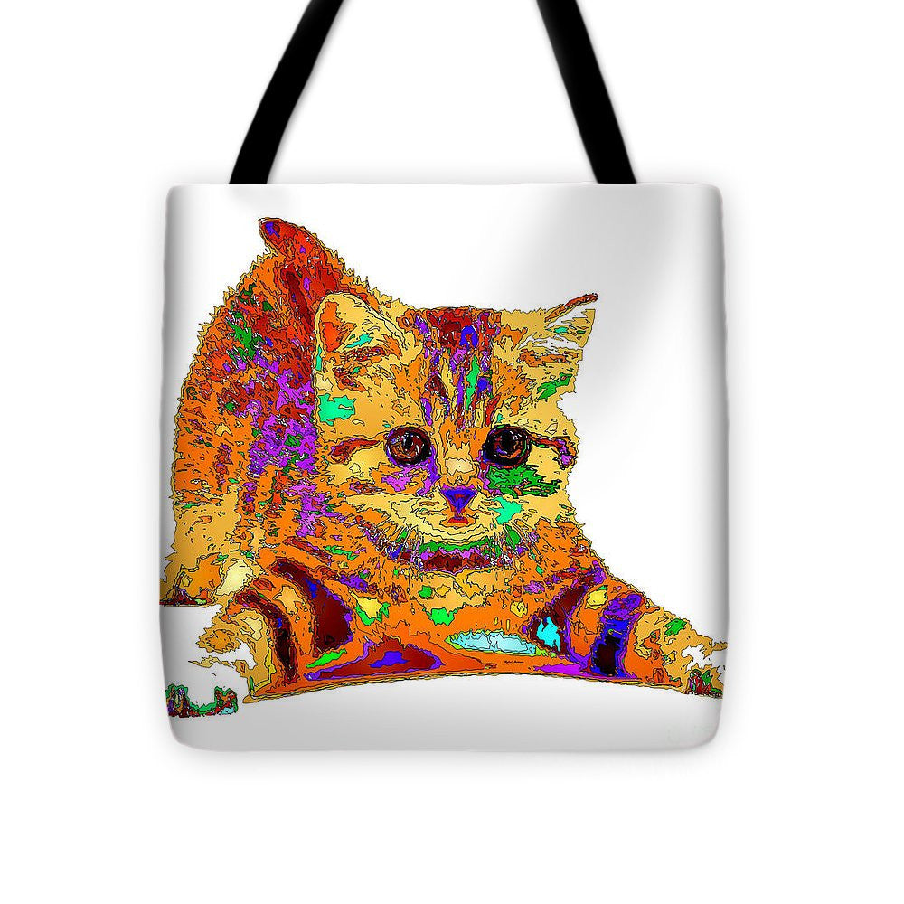 Tote Bag - Jelly Bean The Kitty. Pet Series