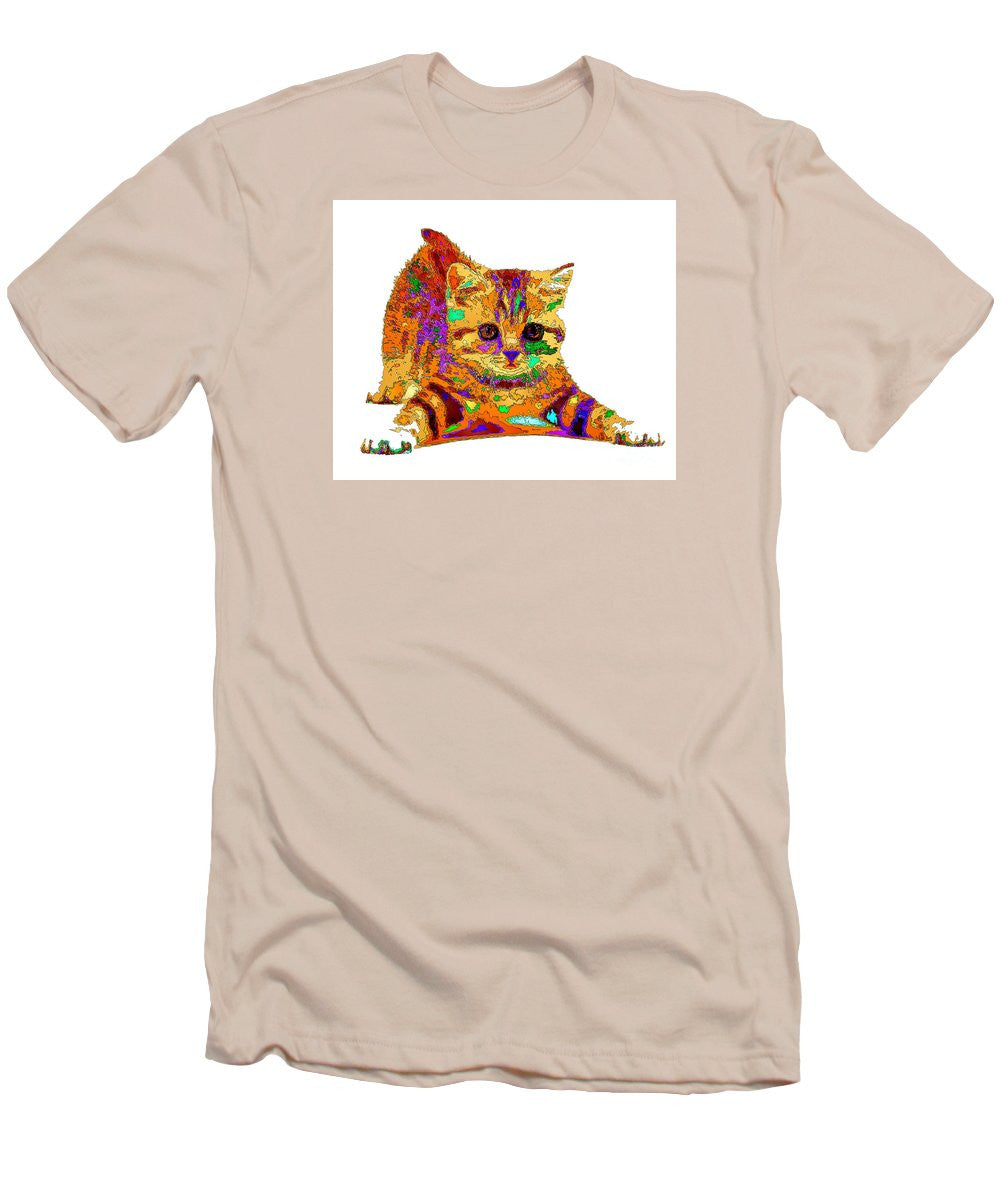 T-shirt pour homme (coupe ajustée) - Jelly Bean The Kitty. Série Pet