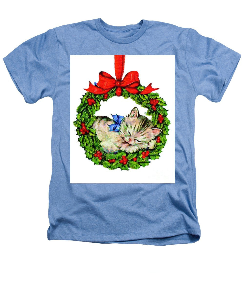 T-shirt Heathers - Chaton dans une couronne de Noël