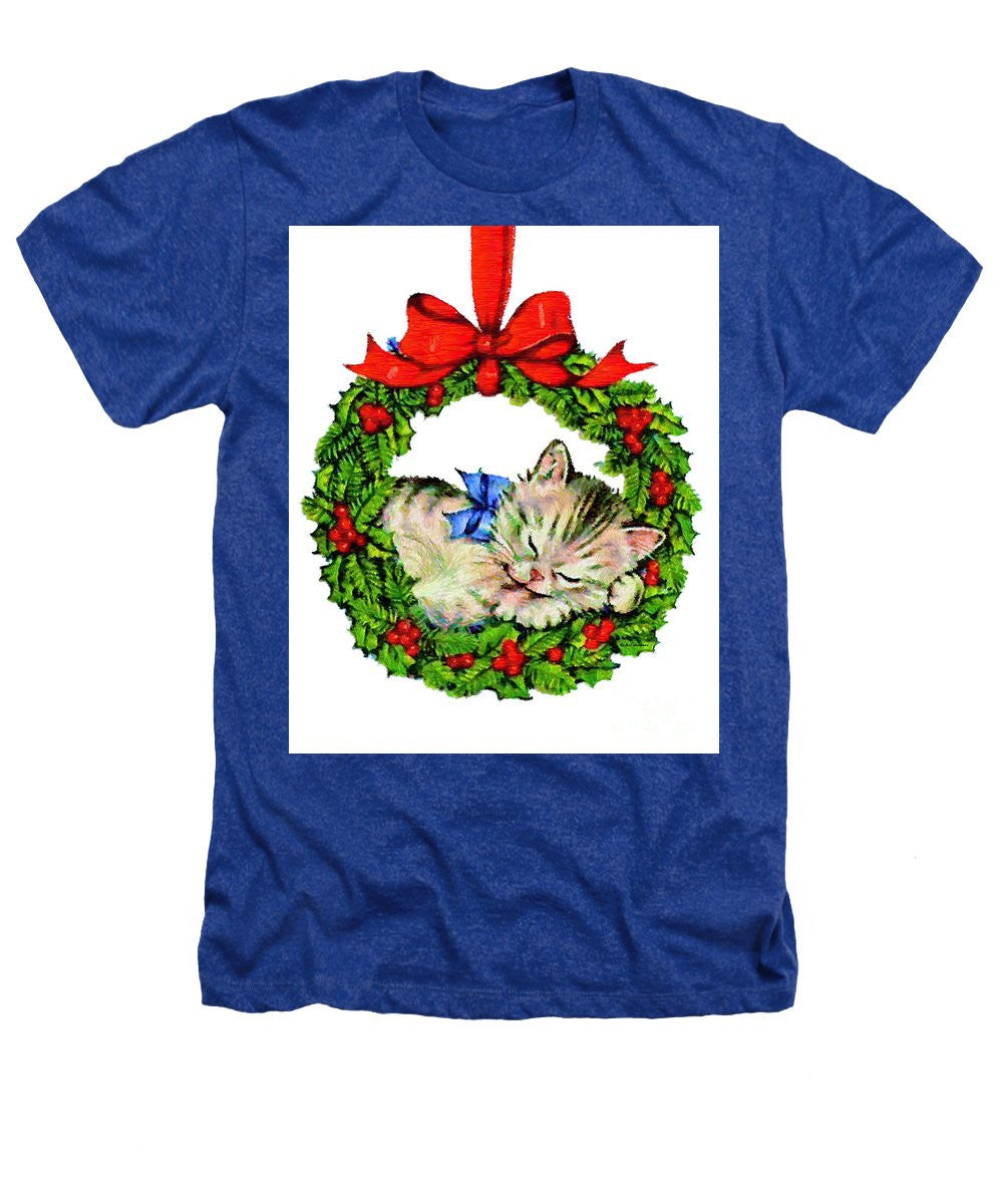 T-shirt Heathers - Chaton dans une couronne de Noël