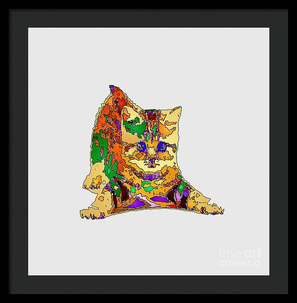 Framed Print - Kitty Love. Pet Series