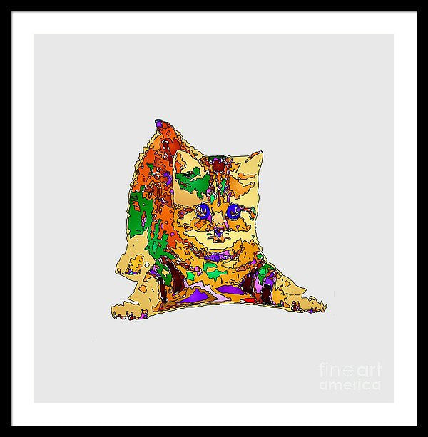 Framed Print - Kitty Love. Pet Series