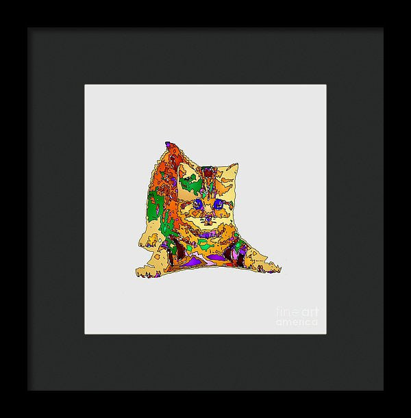 Framed Print - Kitty Love. Pet Series