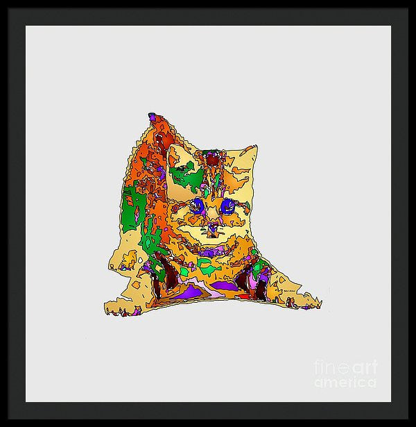 Framed Print - Kitty Love. Pet Series