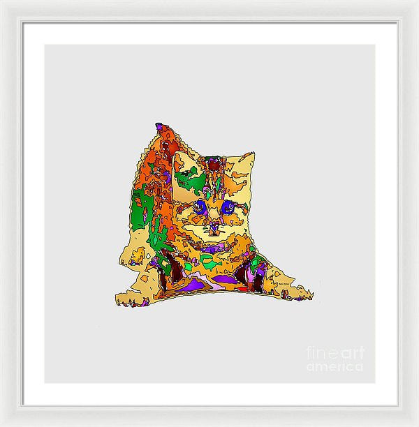 Framed Print - Kitty Love. Pet Series