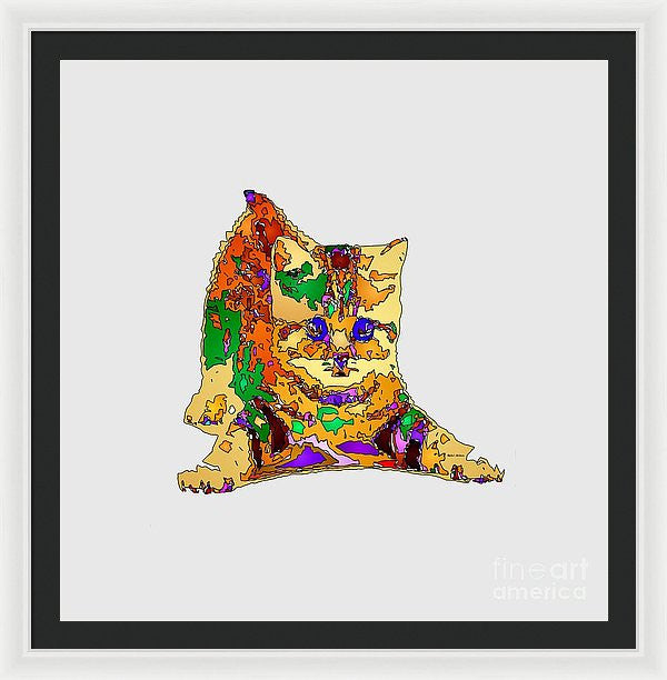 Framed Print - Kitty Love. Pet Series