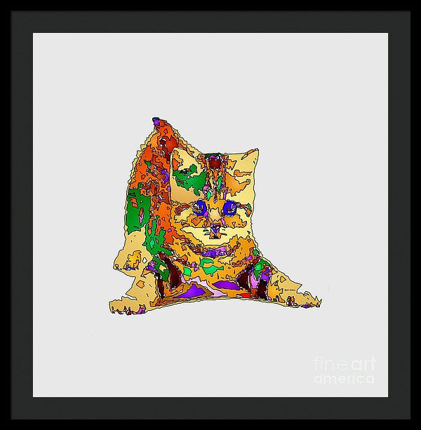 Framed Print - Kitty Love. Pet Series