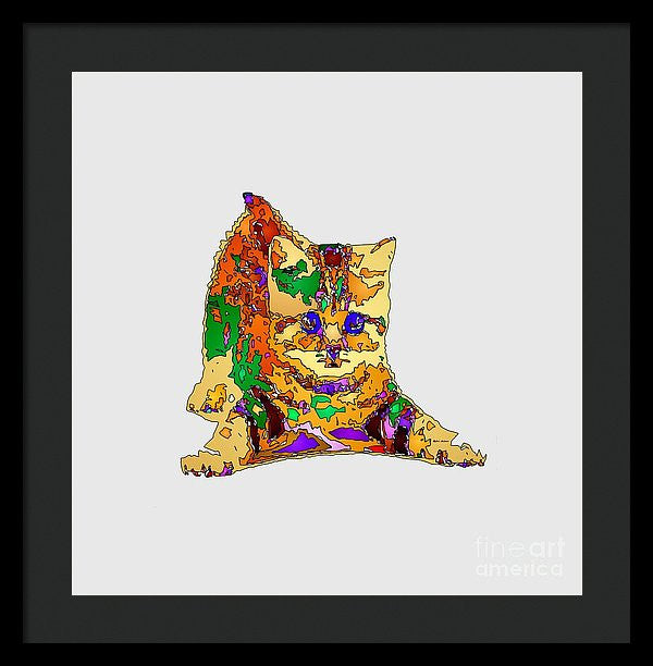 Framed Print - Kitty Love. Pet Series