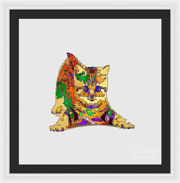 Framed Print - Kitty Love. Pet Series