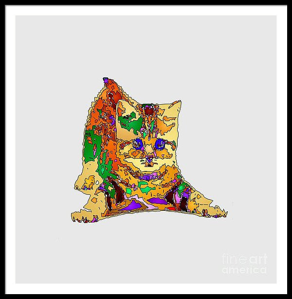 Framed Print - Kitty Love. Pet Series