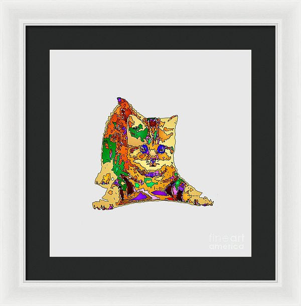 Framed Print - Kitty Love. Pet Series