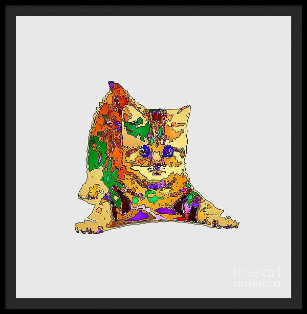 Framed Print - Kitty Love. Pet Series