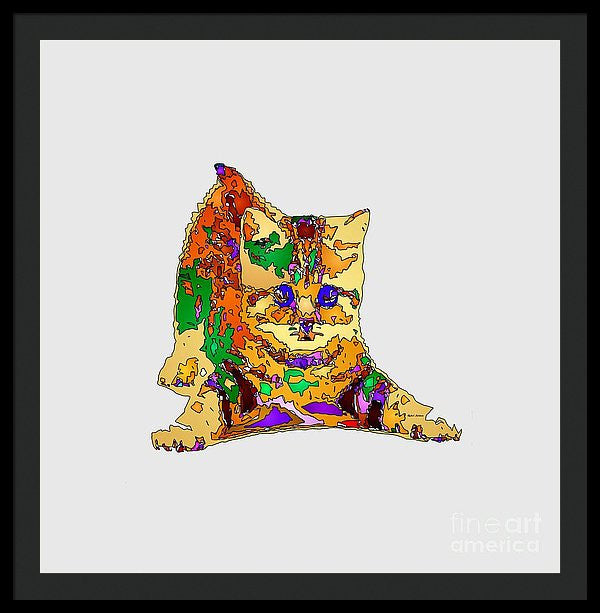 Framed Print - Kitty Love. Pet Series