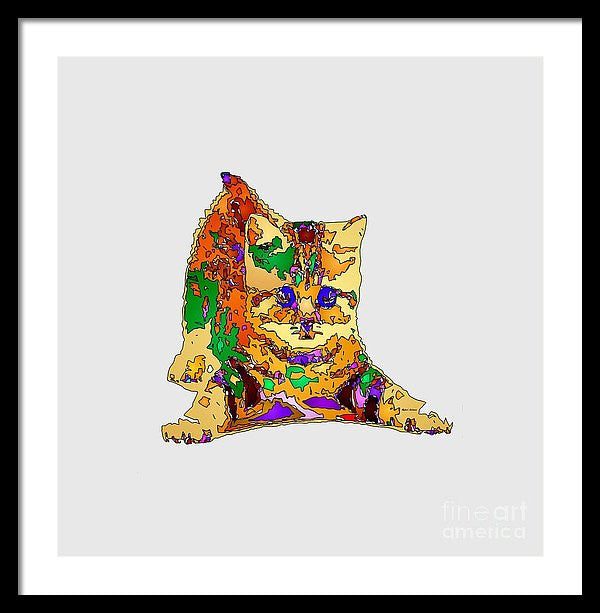 Framed Print - Kitty Love. Pet Series