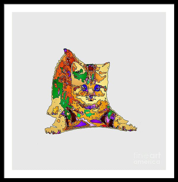 Framed Print - Kitty Love. Pet Series