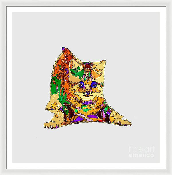 Framed Print - Kitty Love. Pet Series