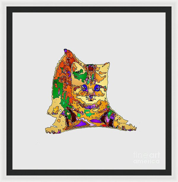 Framed Print - Kitty Love. Pet Series