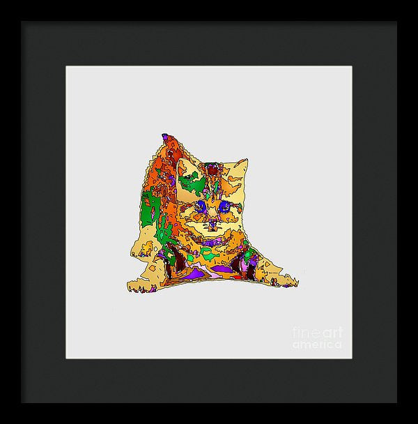 Framed Print - Kitty Love. Pet Series